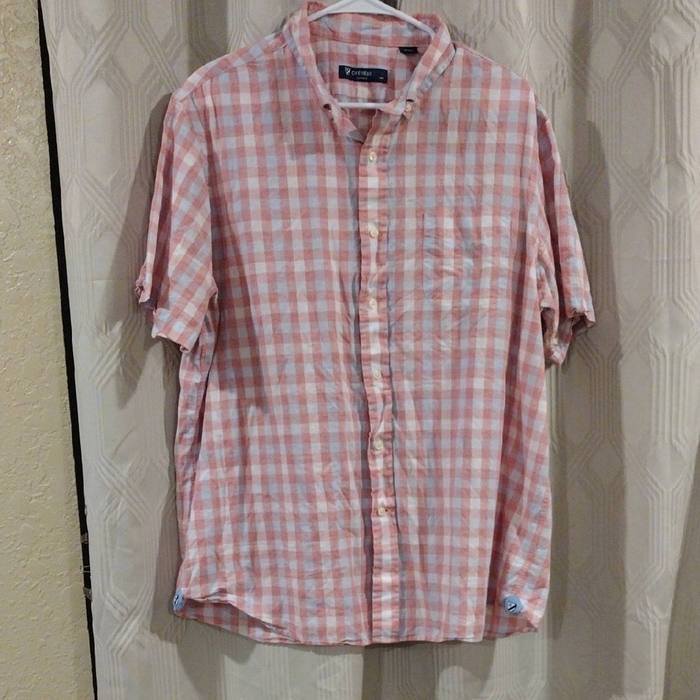 Daniel Cremieux Men's Pink and White Plaid Shirt